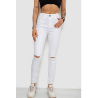 Джинсы женские, цвет белый, 182R539