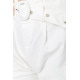 Шорты женские с ремнем и манжетом, цвет белый, 214R8818
