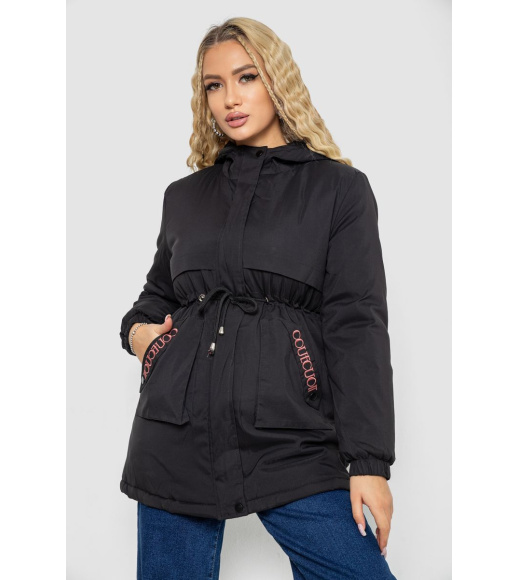 Куртка женская демисезонная, цвет черный, 243R19050