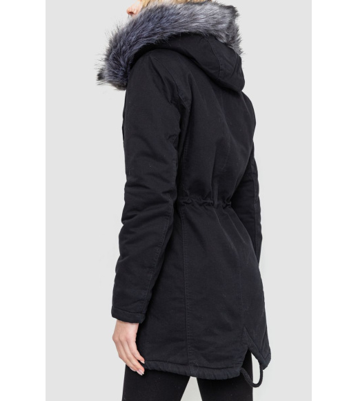 Парка женская зимняя, цвет черный, 244R805