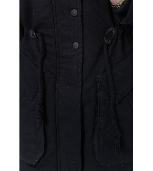 Парка женская зимняя, цвет черный, 244R805