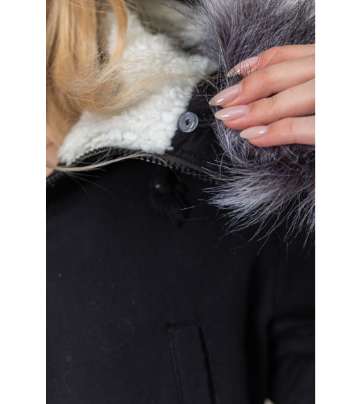 Парка женская зимняя, цвет черный, 244R805