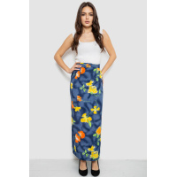 Юбка свободного кроя на запах, цвет темно-синий, 167R345