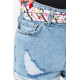 Джинсовые шорты женские с ремнем, цвет голубой, 214R9885