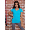 Спортивна жіноча футболка, бірюзового кольору, 117R120-1