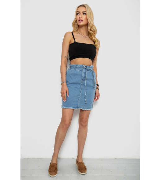 Юбка женская джинсовая, цвет голубой, 182R1484