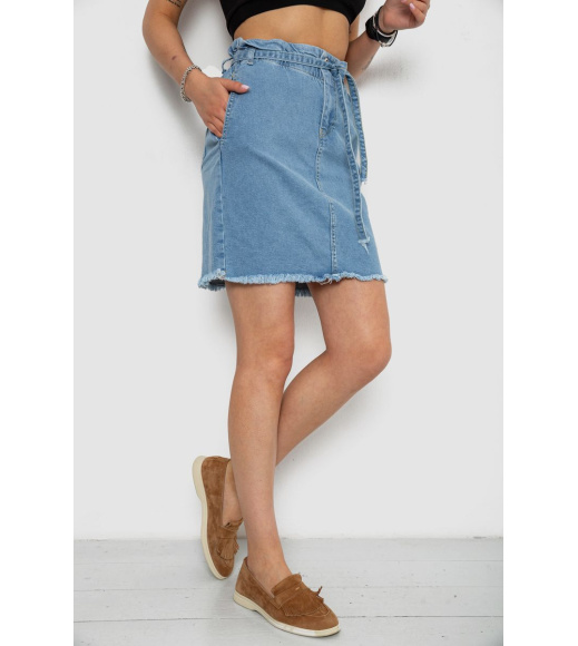 Юбка женская джинсовая, цвет голубой, 182R1484