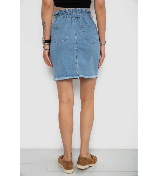 Юбка женская джинсовая, цвет голубой, 182R1484