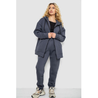 Спортивный костюм женский на флисе, цвет серый, 102R7715