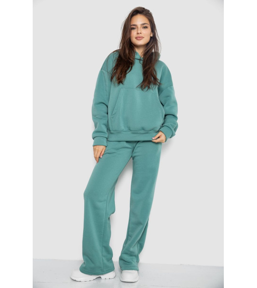 Спортивный костюм женский на флисе, цвет оливковый, 241R2001-2