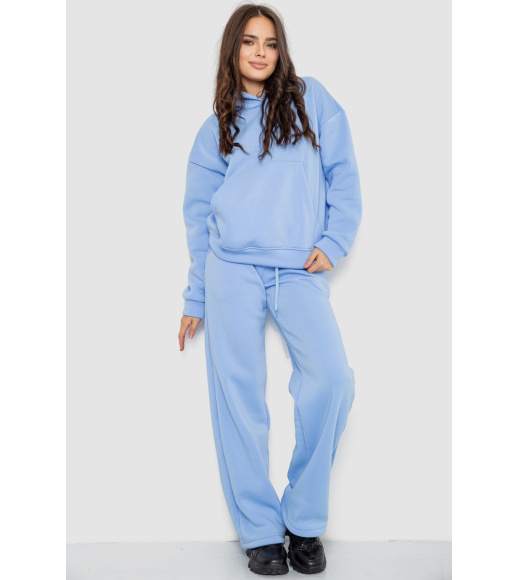 Спортивный костюм женский на флисе, цвет голубой, 241R2001-2