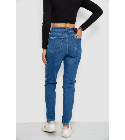 Джинсы женские Mom-fit стрейч, цвет синий, 244R1134