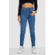 Джинсы женские Mom-fit стрейч, цвет синий, 244R1134