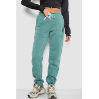 Спортивные штаны женские на флисе, цвет оливковый, 247R7556-1