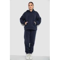 Спортивный костюм женский на флисе, цвет темно-синий, 177R055