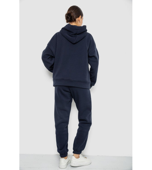 Спортивный костюм женский на флисе, цвет темно-синий, 177R055