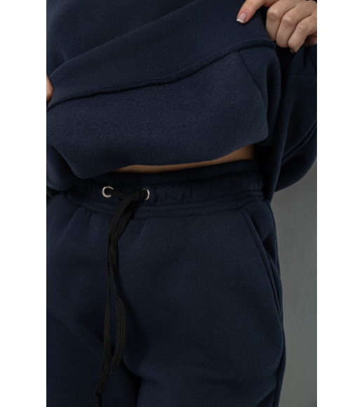 Спортивный костюм женский на флисе, цвет темно-синий, 177R055