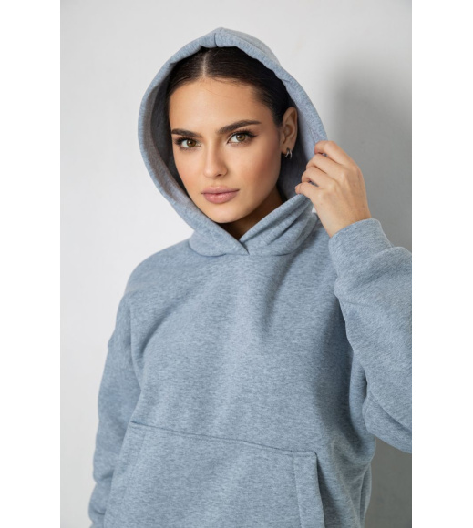 Спортивный костюм женский на флисе, цвет светло-серый, 177R055