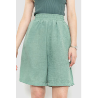 Шорты женские свободного кроя ткань лен, цвет оливковый, 177R023