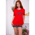 Червона жіноча футболка, вільного крою, 198R015