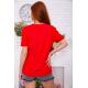 Красная женская футболка, свободного кроя, 198R015