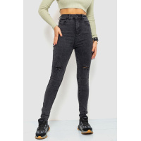 Джинсы женские стрейч, цвет темно-серый, 214R1484