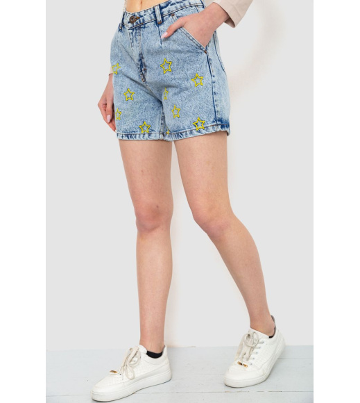 Шорты джинсовые женские, цвет голубой, 244R0504