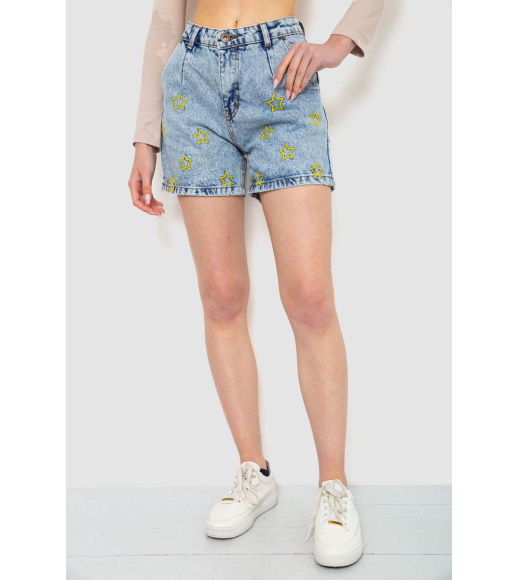 Шорты джинсовые женские, цвет голубой, 244R0504