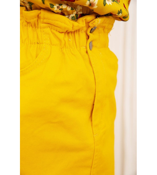 Джинсова міні-спідниця, темно-жовтого кольору, 164R2023