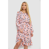 Платье с принтом софт, цвет розово-серый, 214R0226-4