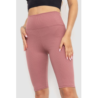 Велотреки женские в рубчик, цвет темно-пудровый, 220R018