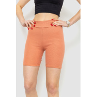 Велотреки женские в рубчик, цвет темно-коралловый, 221R3020