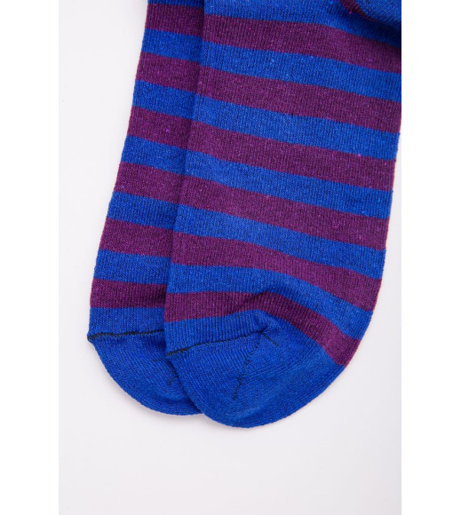 Жіночі шкарпетки середньої висоти, синього кольору в смужку, 131R137090
