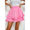 Юбка однотонная короткая, цвет розовый, 102R5254