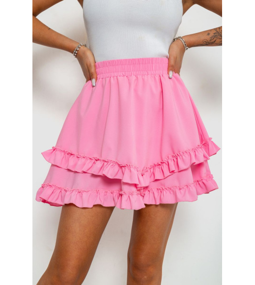Юбка однотонная короткая, цвет розовый, 102R5254
