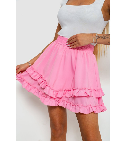 Юбка однотонная короткая, цвет розовый, 102R5254