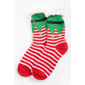 Шкарпетки-валянки теплі, вовняні, колір червоно-зелений, 151R2035