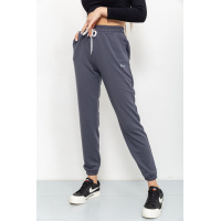 Спортивные штаны женские двухнитка, цвет темно-серый, 129R1466