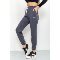 Спортивні штани жіночі двонитка, колір темно-сірий, 129R1466