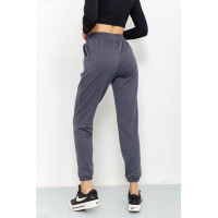 Спортивные штаны женские двухнитка, цвет темно-серый, 129R1466