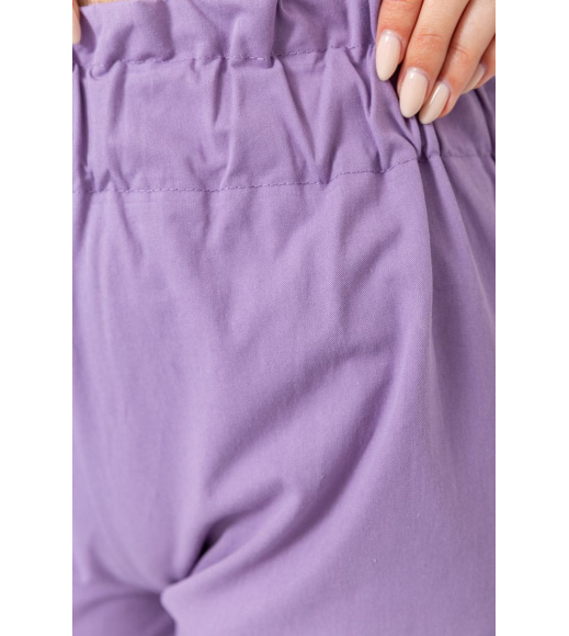 Шорти жіночі класичні з манжетом, колір світло-фіолетовий, 214R833