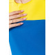 Костюм жіночий двокольоровий повсякденний, колір синьо-жовтий, 102R347