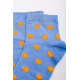 Жіночі шкарпетки, кольору джинс з принтом, 167R362