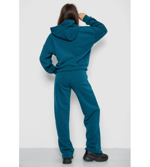 Спортивный костюм женский на флисе, цвет изумрудный, 241R2001-2