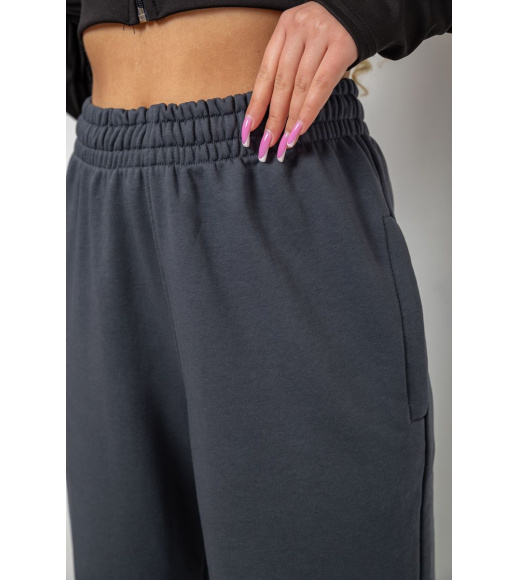 Спортивные штаны женские демисезонные, цвет темно-серый, 102R415