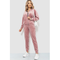 Спортивный костюм женский велюровый, цвет пудровый, 236R702