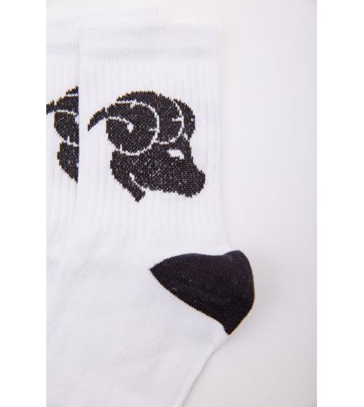 Білі жіночі шкарпетки з малюнком 172R916