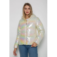 Куртка женская демисезонная плащевка, цвет светло-бежевый, 243R2022-4