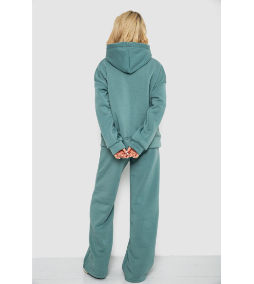 Спортивный костюм женский на флисе, цвет оливковый, 177R056