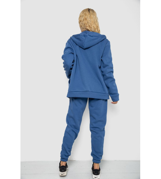 Спорт костюм женский на флисе, цвет джинс, 244R7777